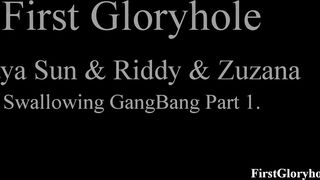Tytuł: Zuzana, Maya Sun i Riddy w Dzikim Pierwszym Gloryhole z Bukkake i Wymianą Spermy w Części Pierwszej Pełnej Namiętności